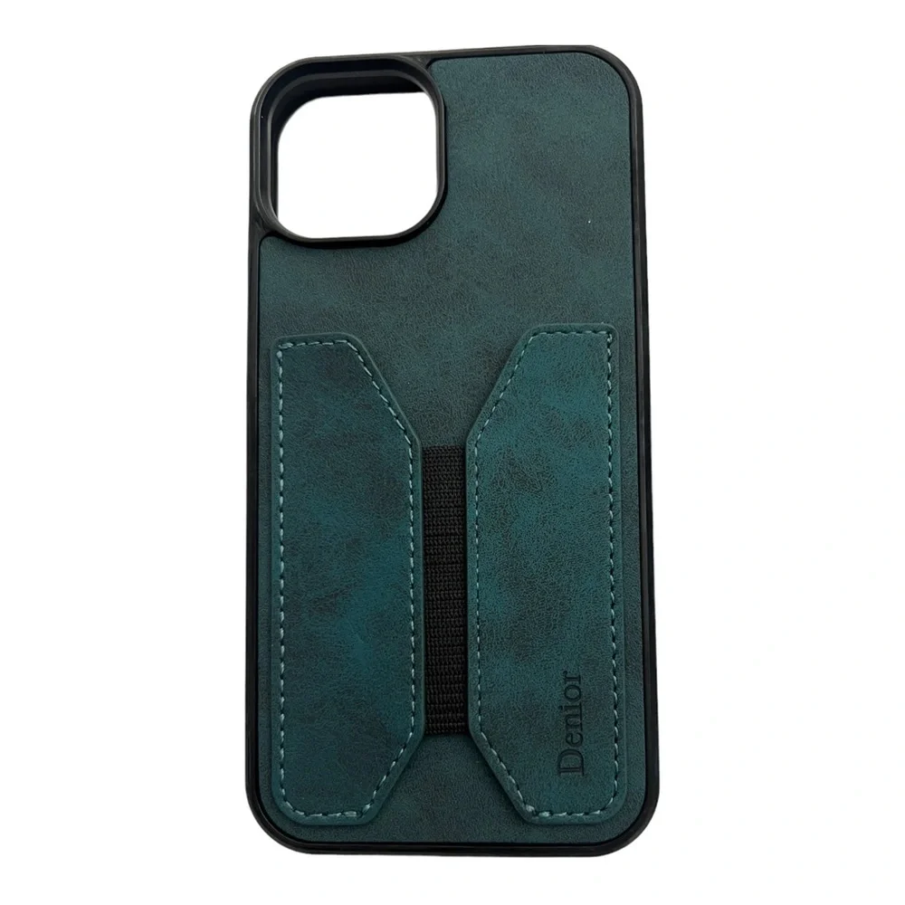 Blue Green iPhone 14 Wallet Case with Card Holder, Slim Credit Card Slot Case